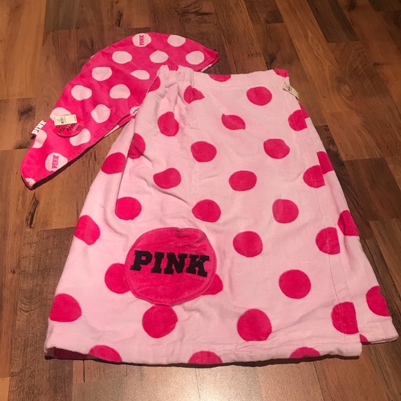 PINK Victoria's Secret Other - 💕NWT: PINK by VS Bath wrap & head towel wrap💕